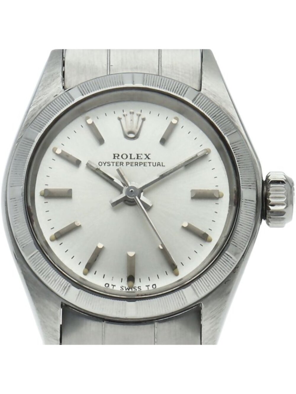Rolex Oyster Perpetual Antique SS Watch Silver Polished